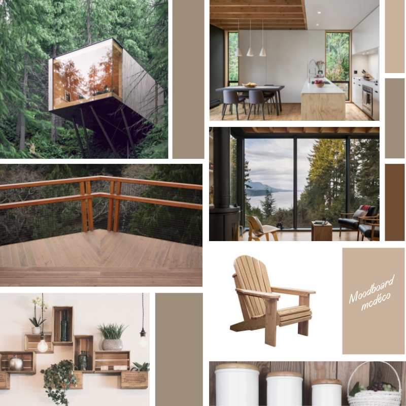 Moodboard - cabane contemporaine - carré